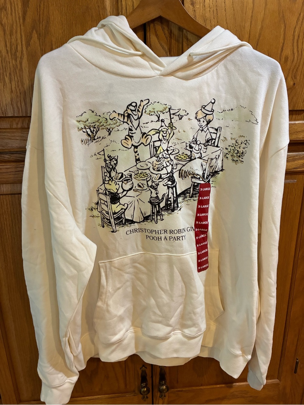 Winnie the Pooh Graphic Hoodie in Cream XL NWT